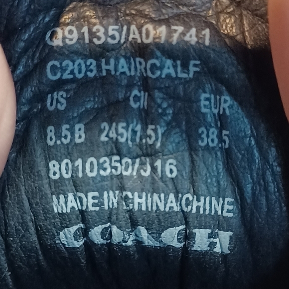 COACH Leather C23 Sneakers Shoes Fairculf Fur with studs leopard animal print - Picture 14 of 14